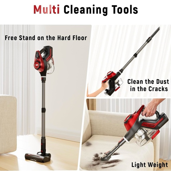 Cordless Vacuum Cleaner, 30Kpa Home Stick Vacuum, 55mins Max Runtime - Picture 2 of 8